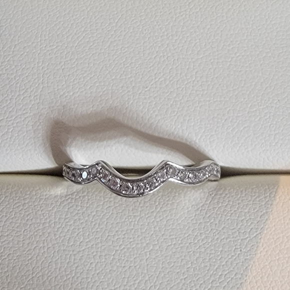 Adrianna Papell white gold wedding set - Picture 4 of 4